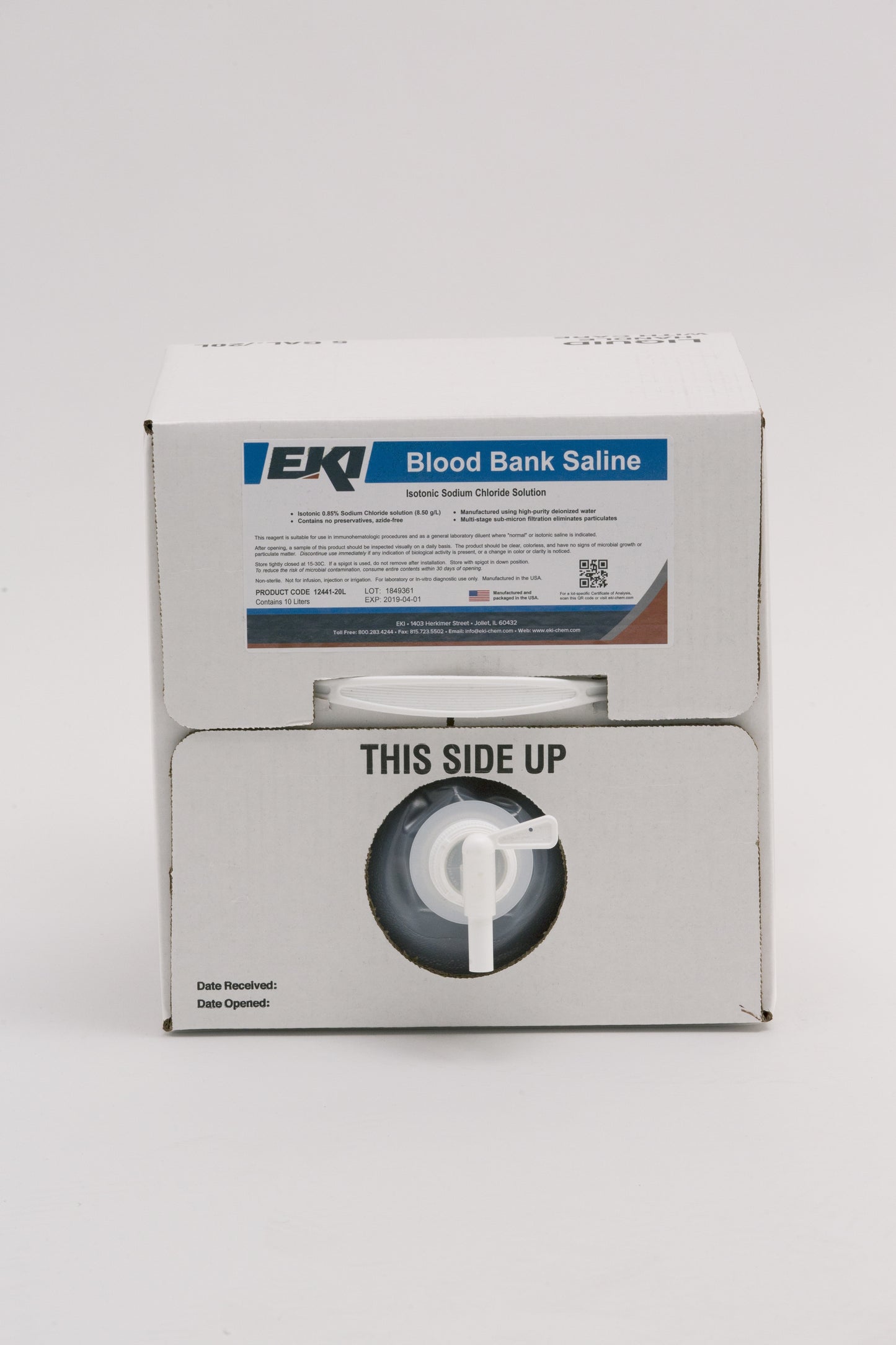 Immunohematology Reagent Saline Blood Bank 0.85% 20 Liter