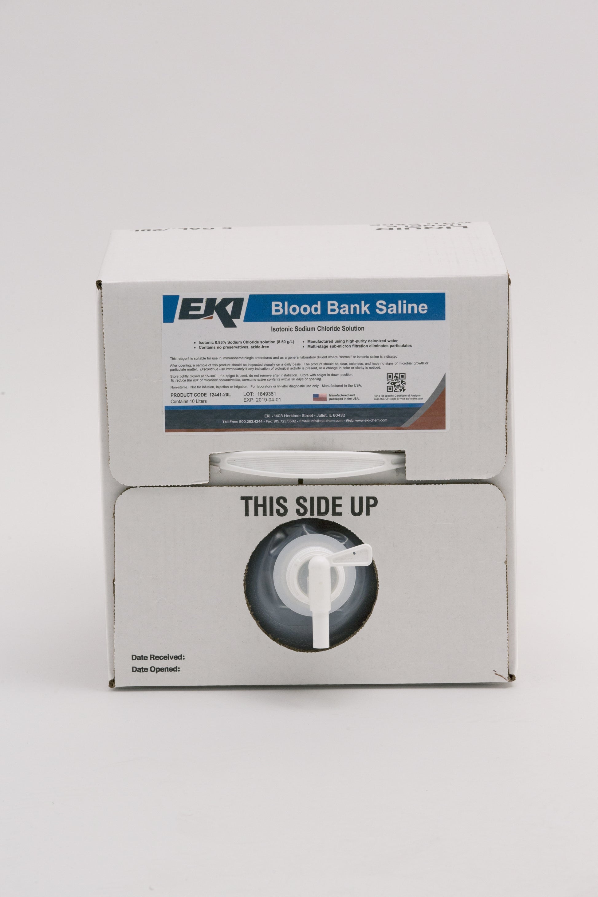 Immunohematology Reagent Saline Blood Bank 0.85% 20 Liter