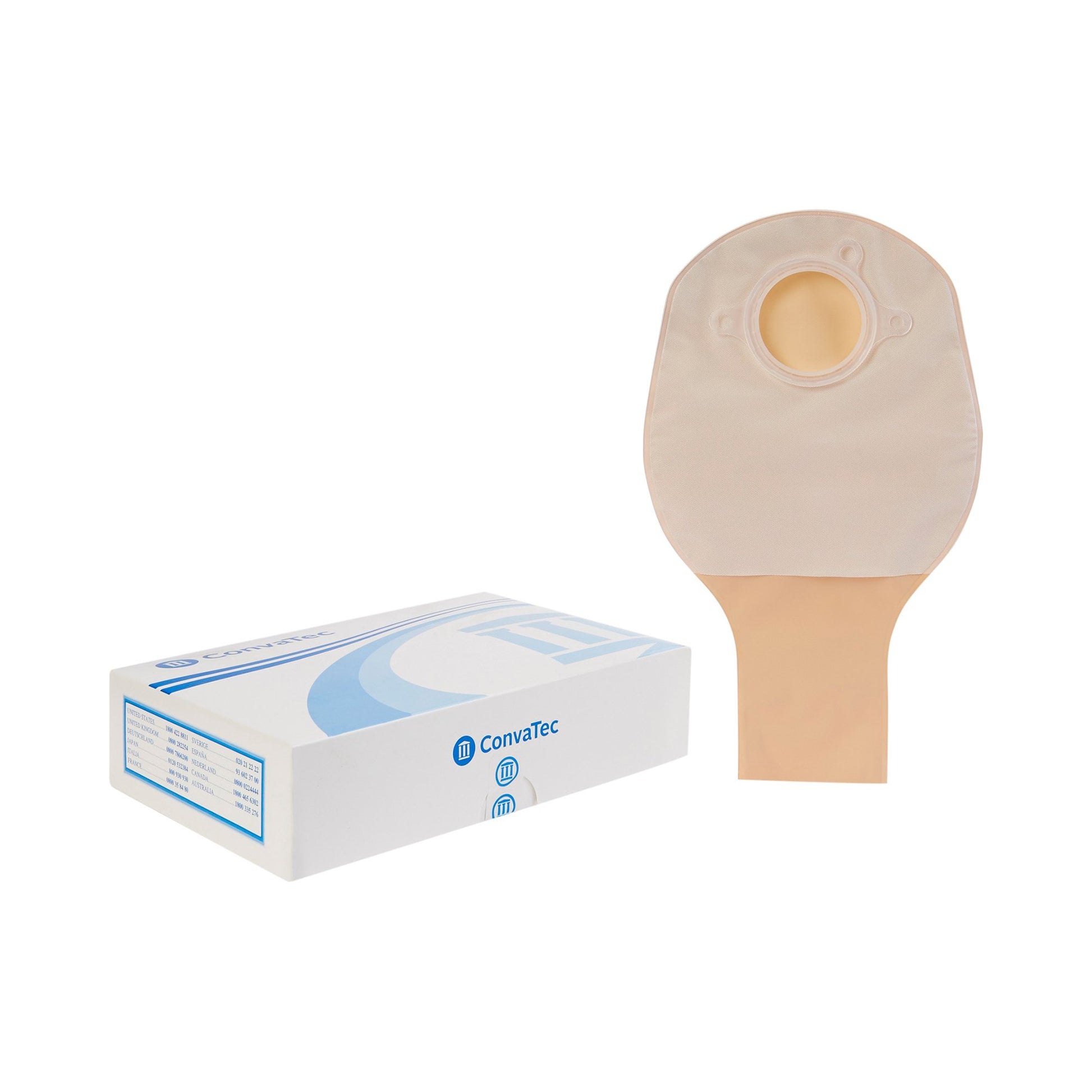 Sur-Fit Natura Two-Piece Opaque Colostomy Pouch, 10 Inch Length, 1 Inch Flange