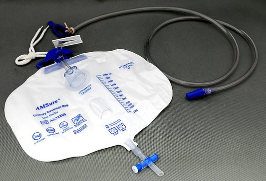 AMSure Urinary Drain Bag, T-Tap Drain, Pre-pierced