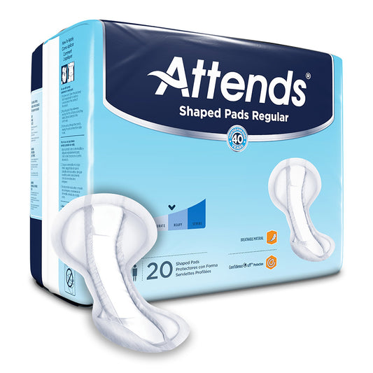 Attends Shaped Bladder Control Pads, Regular