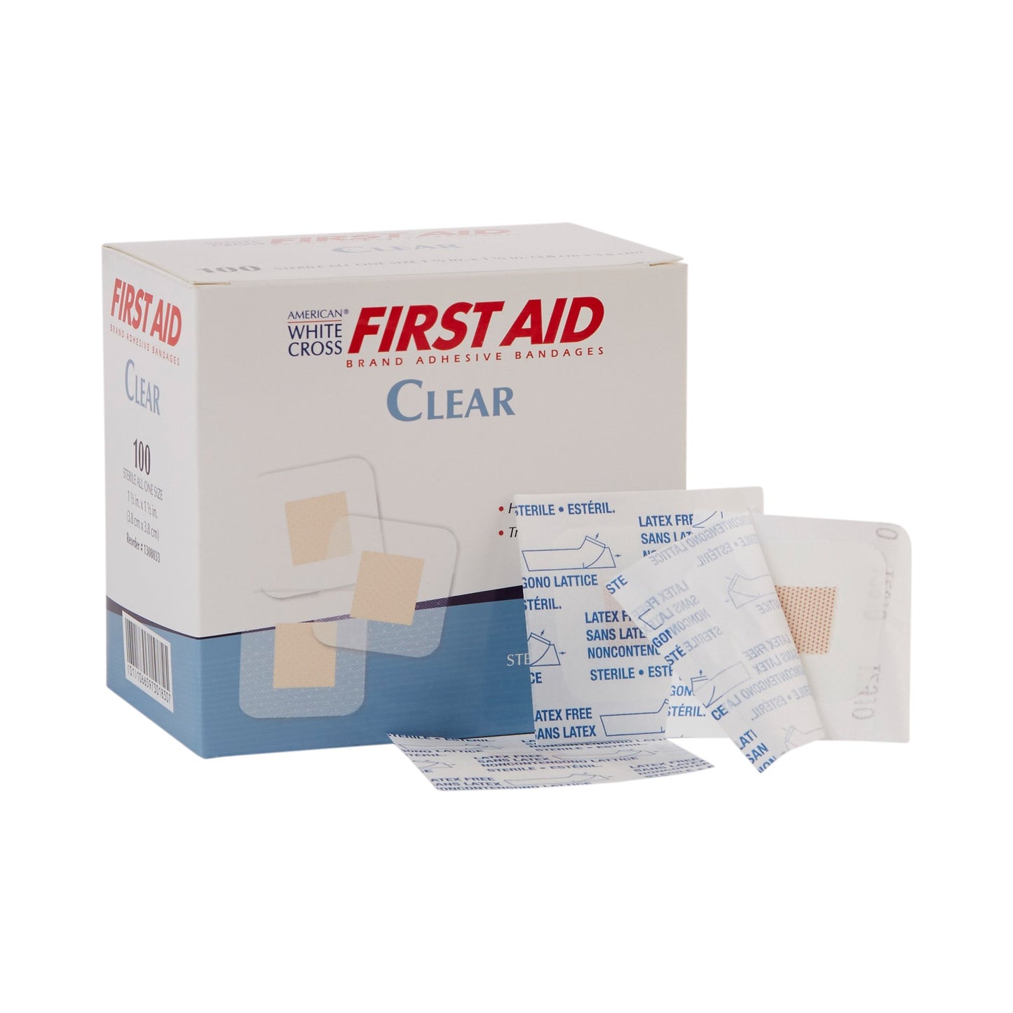 American White Cross Sheer Adhesive Spot Bandage, 1.5 x 1.5 Inch