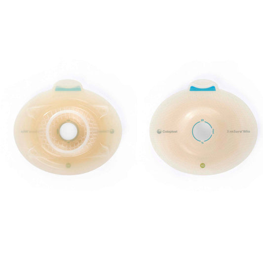 SenSura Mio Click Convex Deep Ostomy Barrier, 31 mm Stoma Opening, Blue Match
