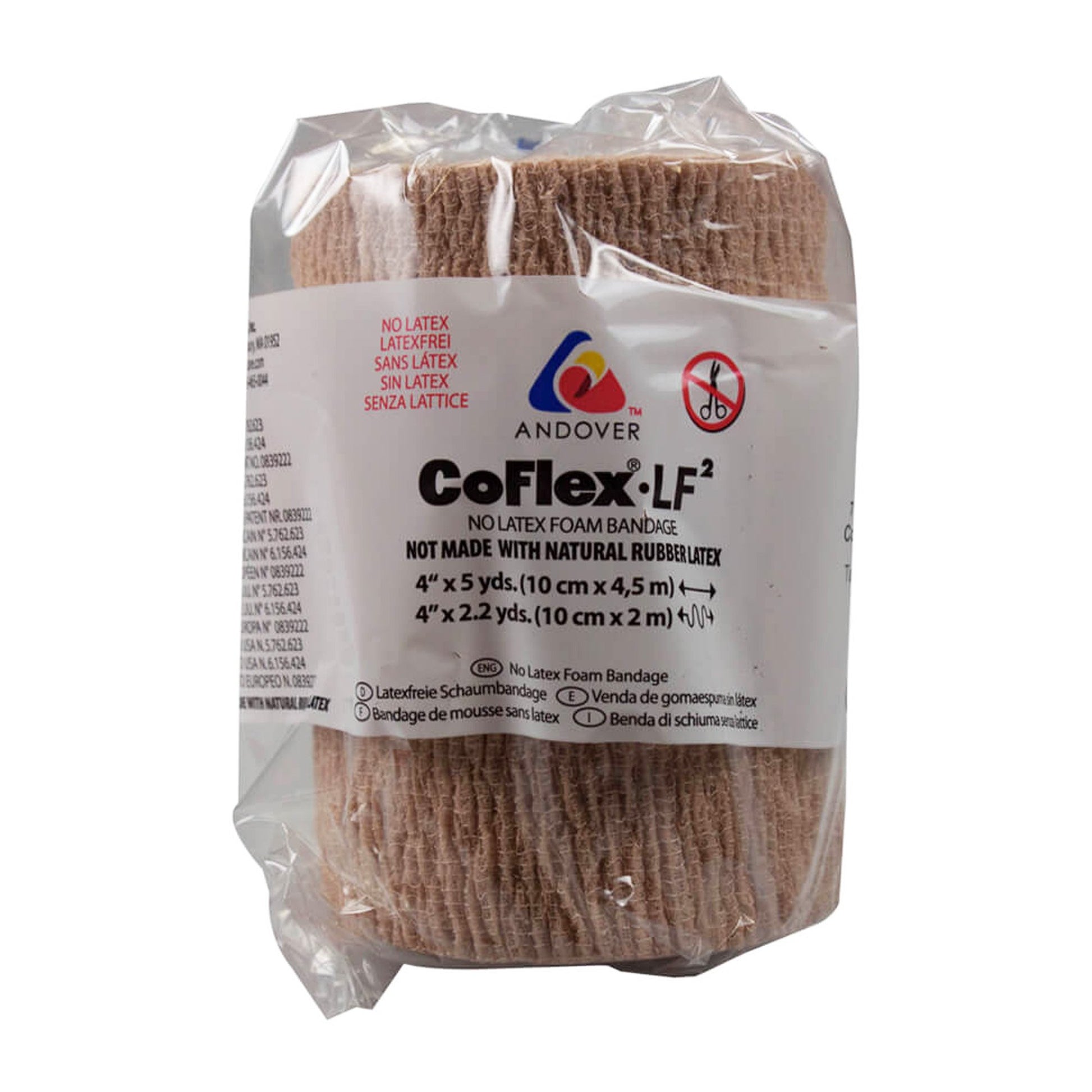 CoFlex·LF2 Self-adherent Closure Cohesive Bandage, 4 Inch x 5 Yard