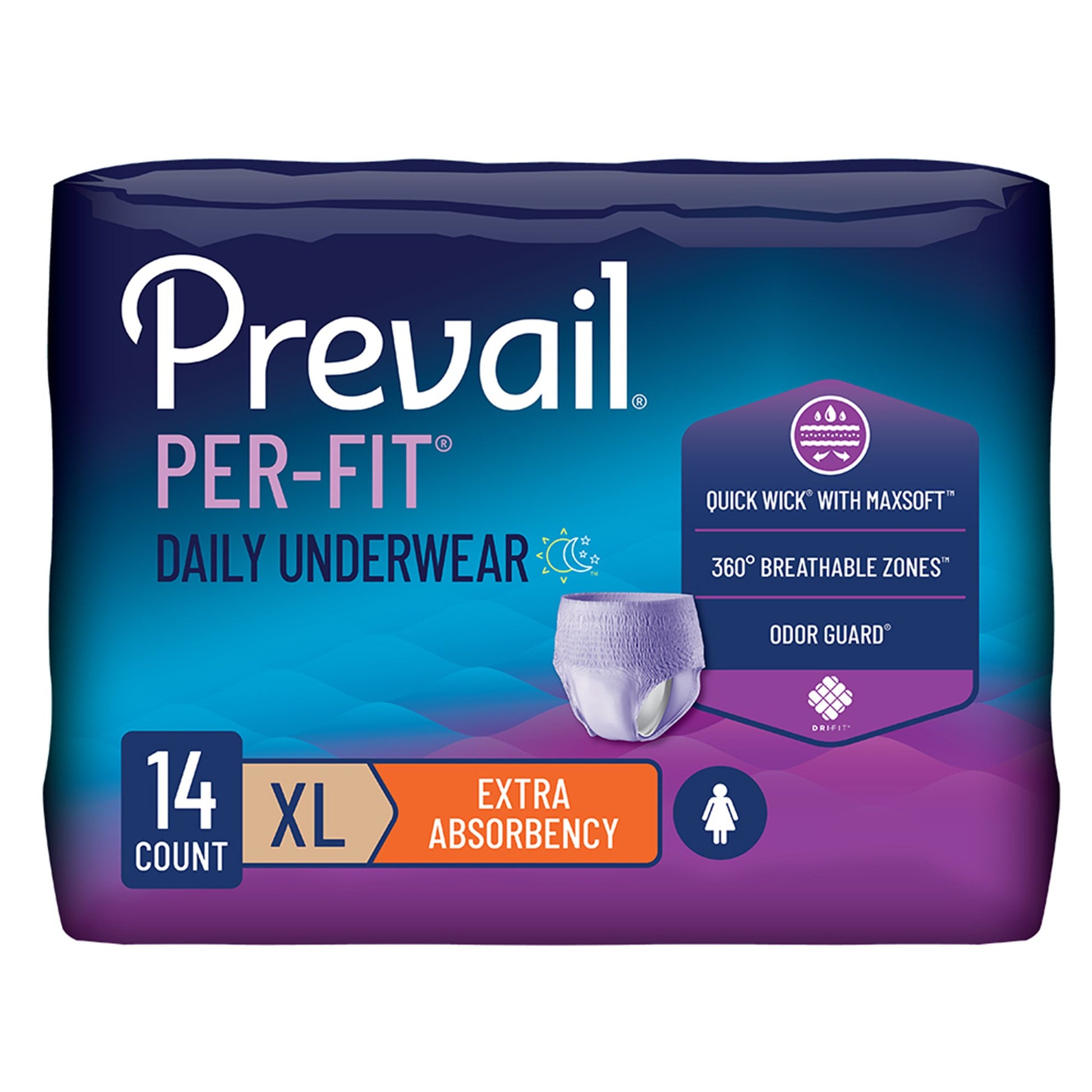 Prevail Per-Fit Women Extra Absorbent Underwear, Extra Large