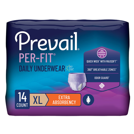 Prevail Per-Fit Women Extra Absorbent Underwear, Extra Large