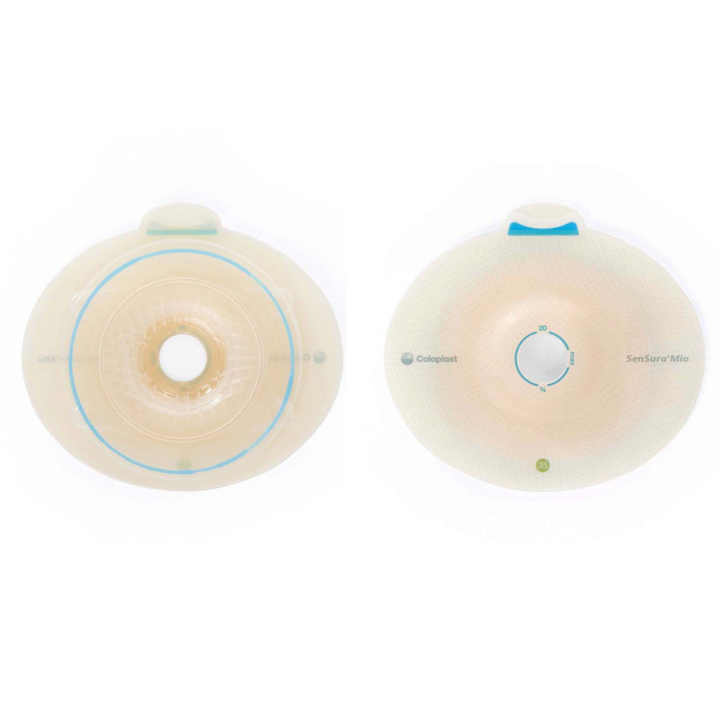 SenSura Mio Flex Convex Light Ostomy Barrier, 31 mm Stoma Opening, Red Match