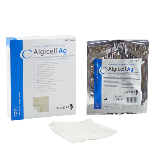 Algicell Ag Calcium Alginate Dressing with Silver, 4¼ x 4¼ Inch