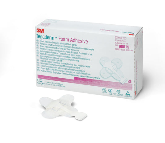 3M™ Tegaderm™ High Performance Adhesive with Border Foam Dressing, 2 x 2 Inch