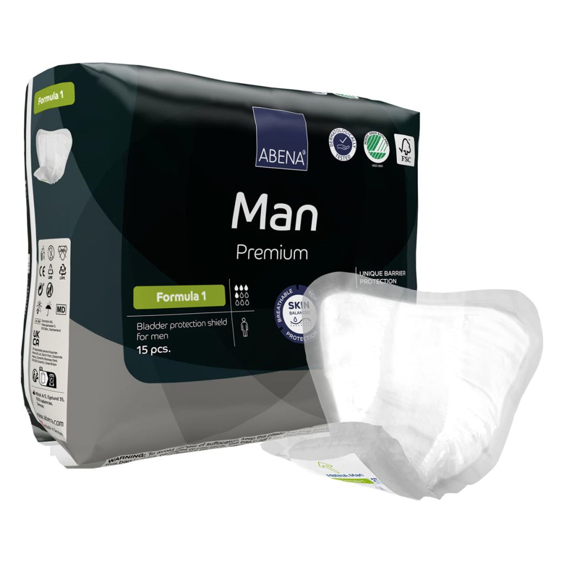Abena Man Premium Formula 1 Bladder Control Pad, Light Large