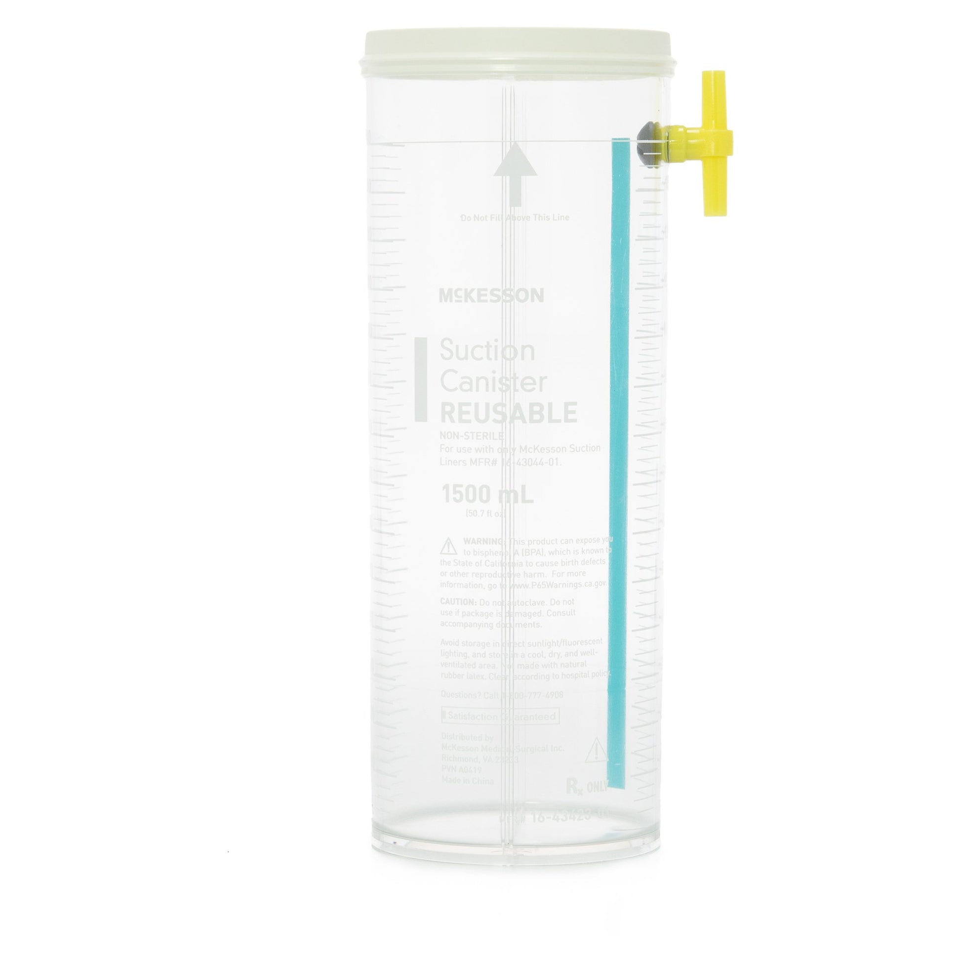 Suction Canister McKesson 1500 mL Without Lid