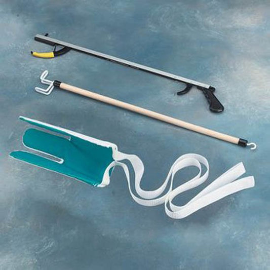 ADL Hip / Knee Equipment Kit SammonsPreston Assistive Device Kit 4 Reacher - 26 Inch Length / Dressing Stick - 26 Inch Length
