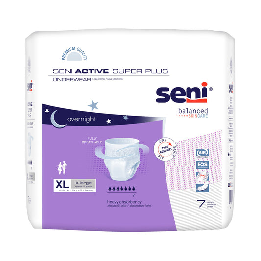 Seni Active Super Plus Overnight Heavy Absorbent Underwear, Extra Large