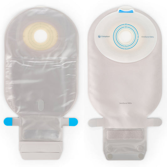 SenSura Mio Flat One-Piece Transparent Ostomy Pouch, Pre-cut for 35mm Stomas