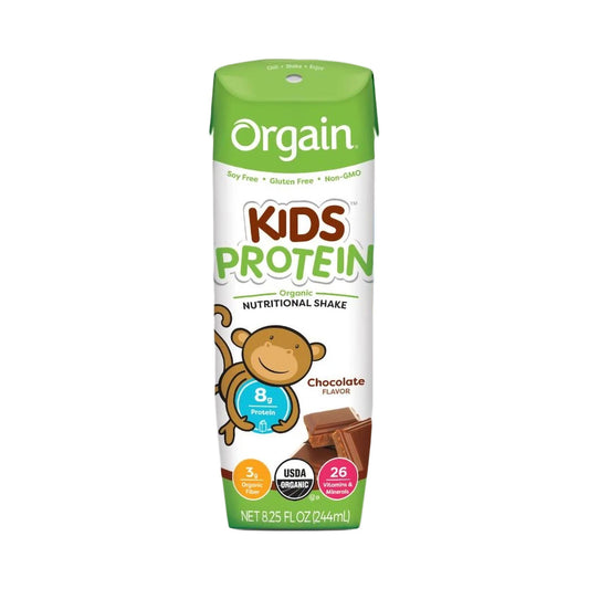 Orgain Kids Protein Organic Nutritional Shake, Chocolate, 8.25-ounce carton