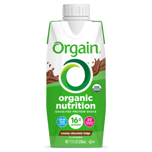Oral Supplement Orgain Organic Nutrition™ Shake Creamy Chocolate Fudge Flavor Liquid 11 oz. Carton