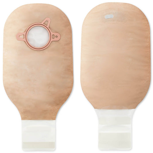 New Image™ 2-Piece Beige Colostomy Pouch, Pre-cut to Fit 44 mm, Green Match