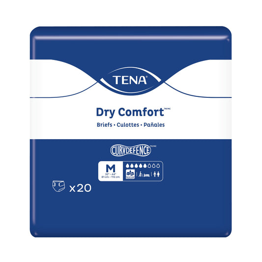 Tena Dry Comfort™ Briefs with Curvdefence™, Medium, 32 – 44 Inch, Five Drops