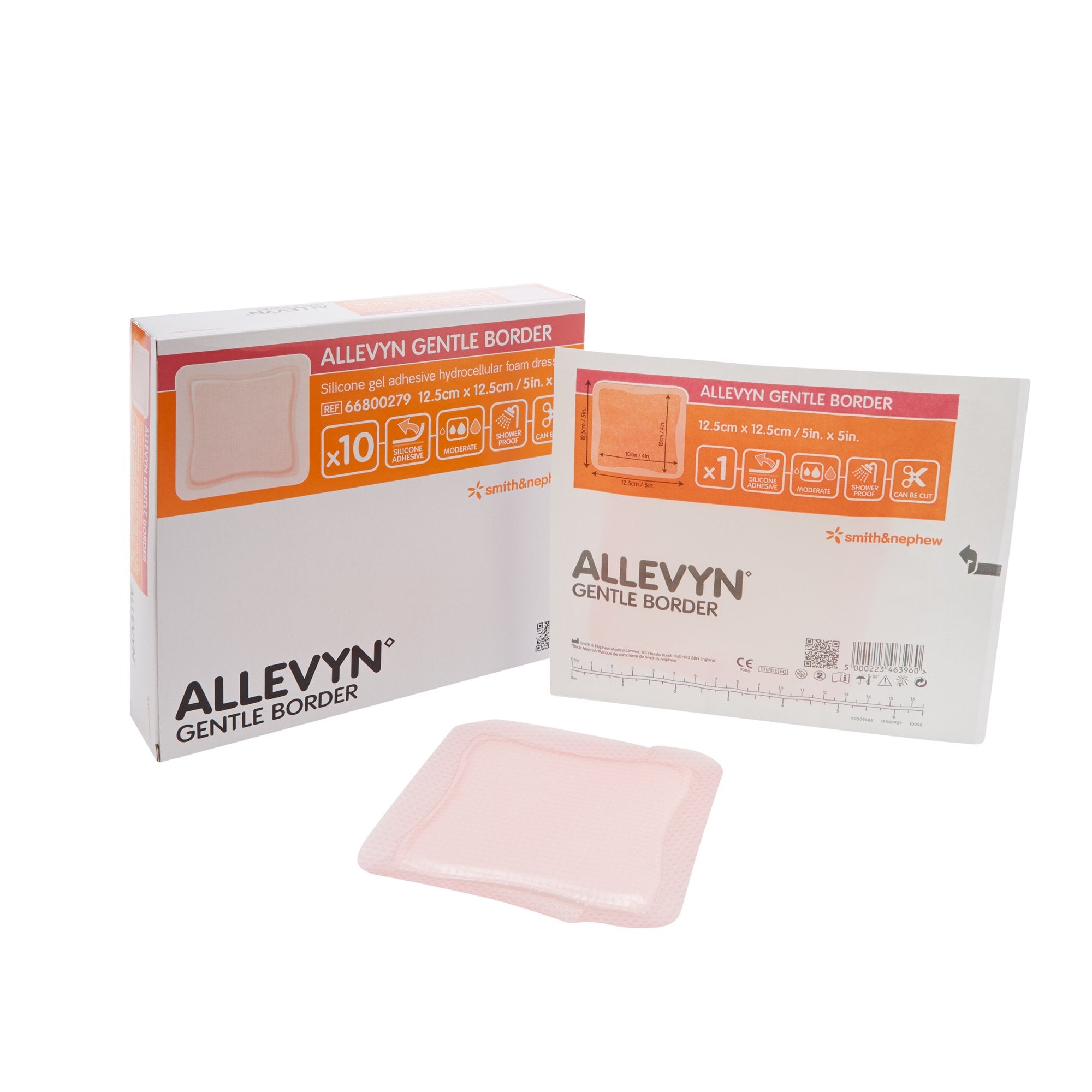 Allevyn Gentle Border Silicone Foam Dressing, 5 x 5 Inch – SurfMed