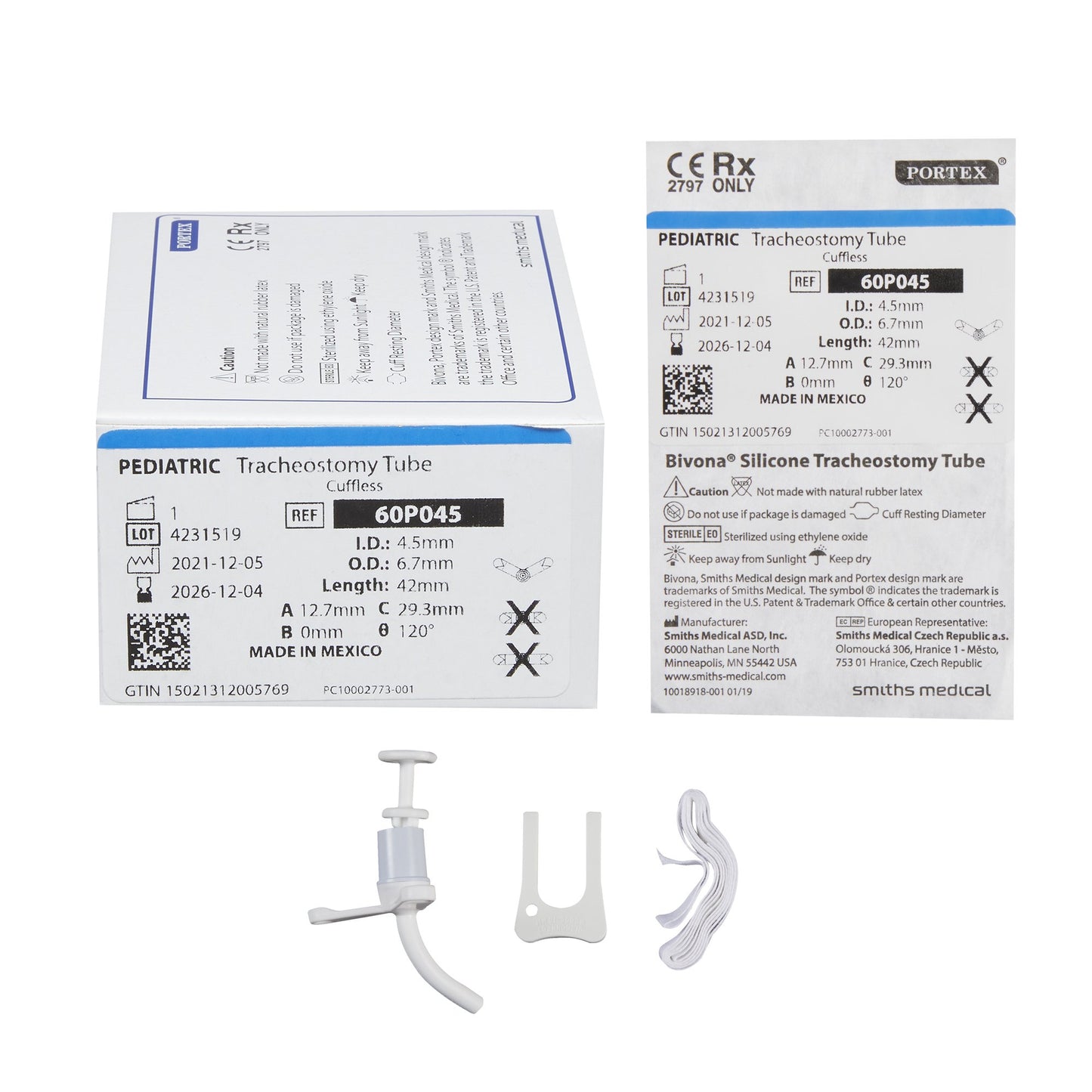 Bivona Tracheostomy Tube, Size 6.7