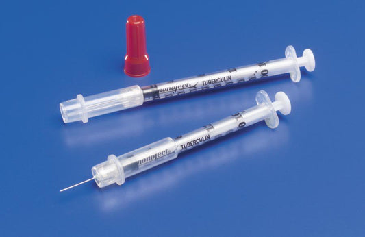 Monoject™ 1 mL Safety Tuberculin Syringe with Needle, 25 Gauge, 5/8 Inch