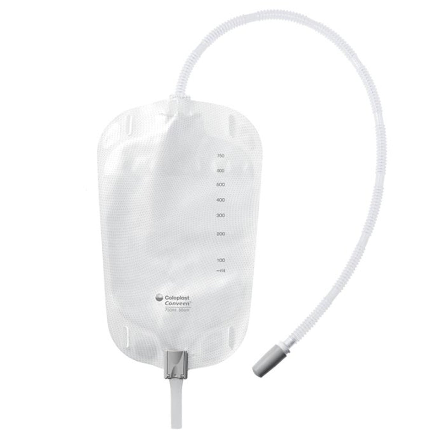 Conveen Urinary Leg Bag, Anti-Reflux and Clamp Valve, 500mL, Vinyl/Flocked