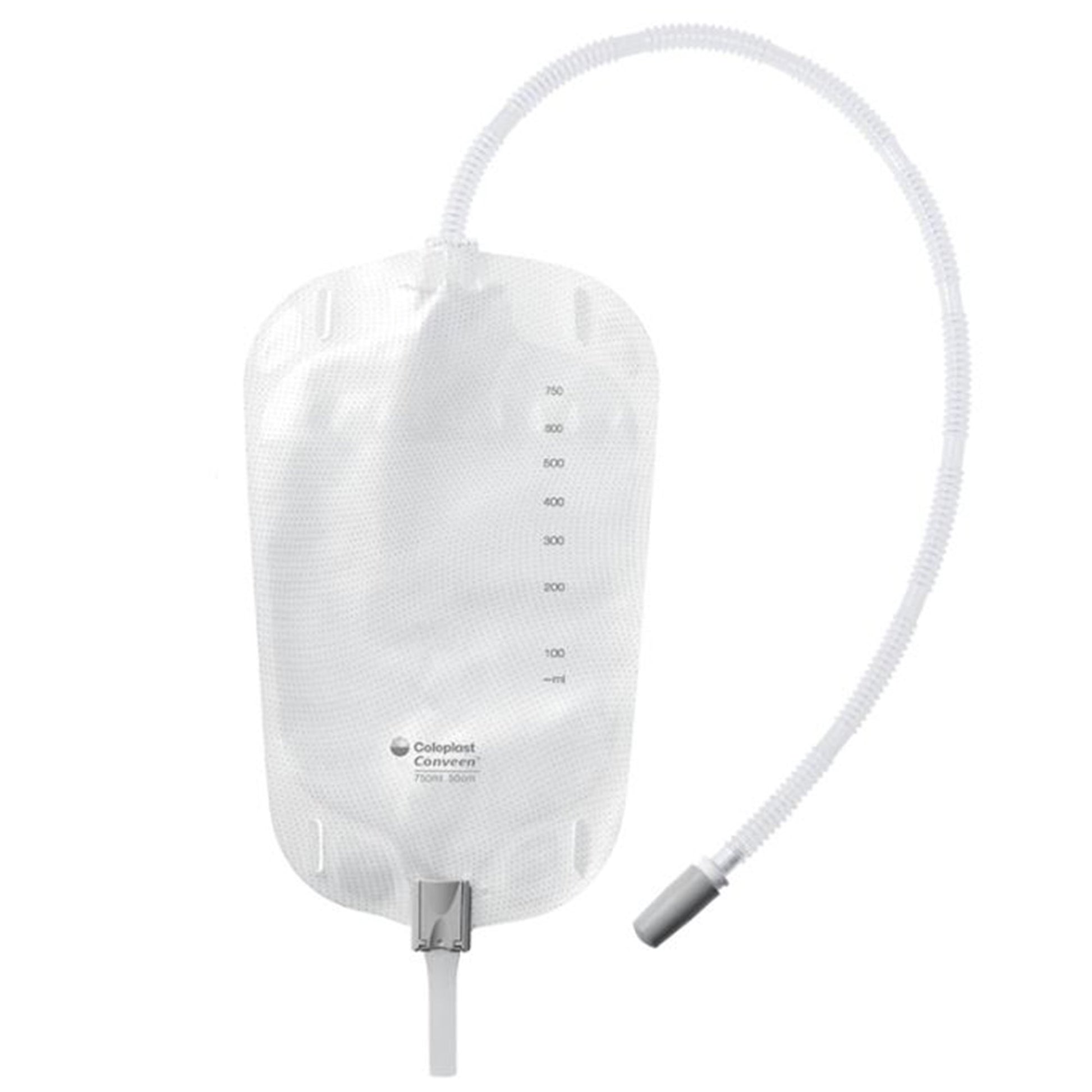 Conveen Urinary Leg Bag, Anti-Reflux and Clamp Valve, 500mL, Vinyl/Flocked