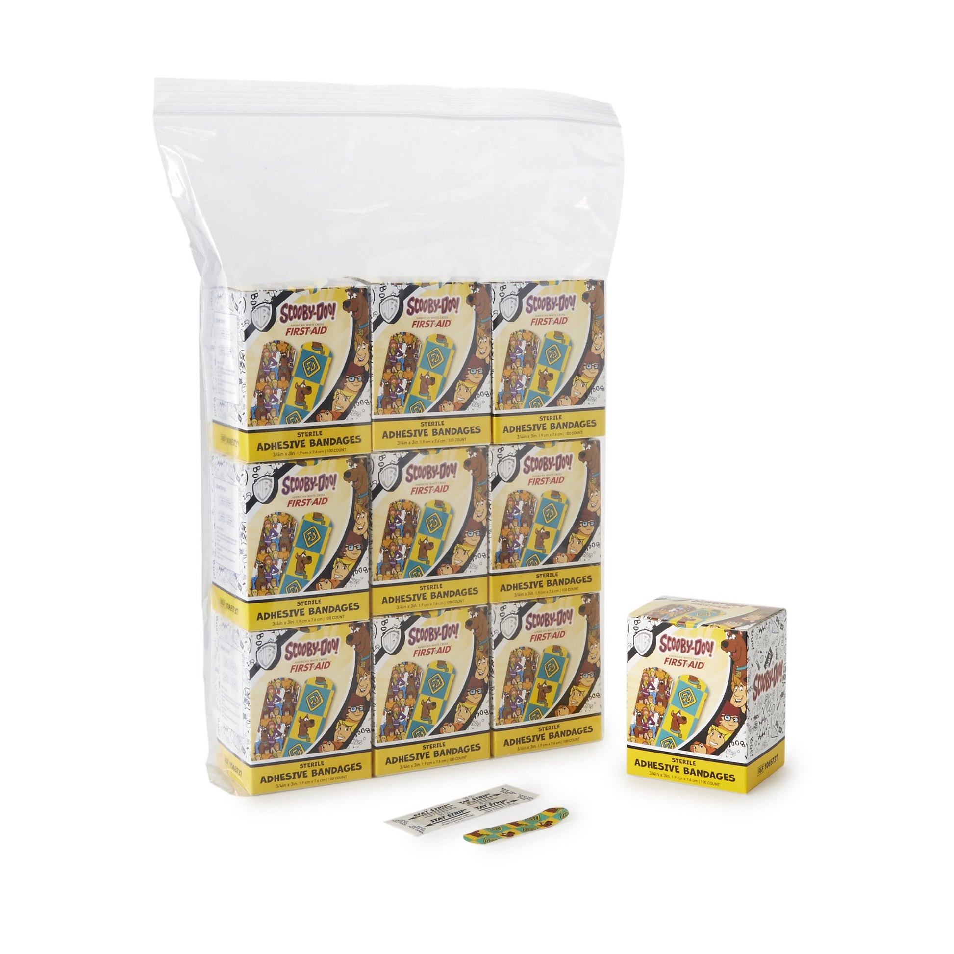 American White Cross Stat Strip Scooby-Doo Adhesive Strip, x 3 Inch