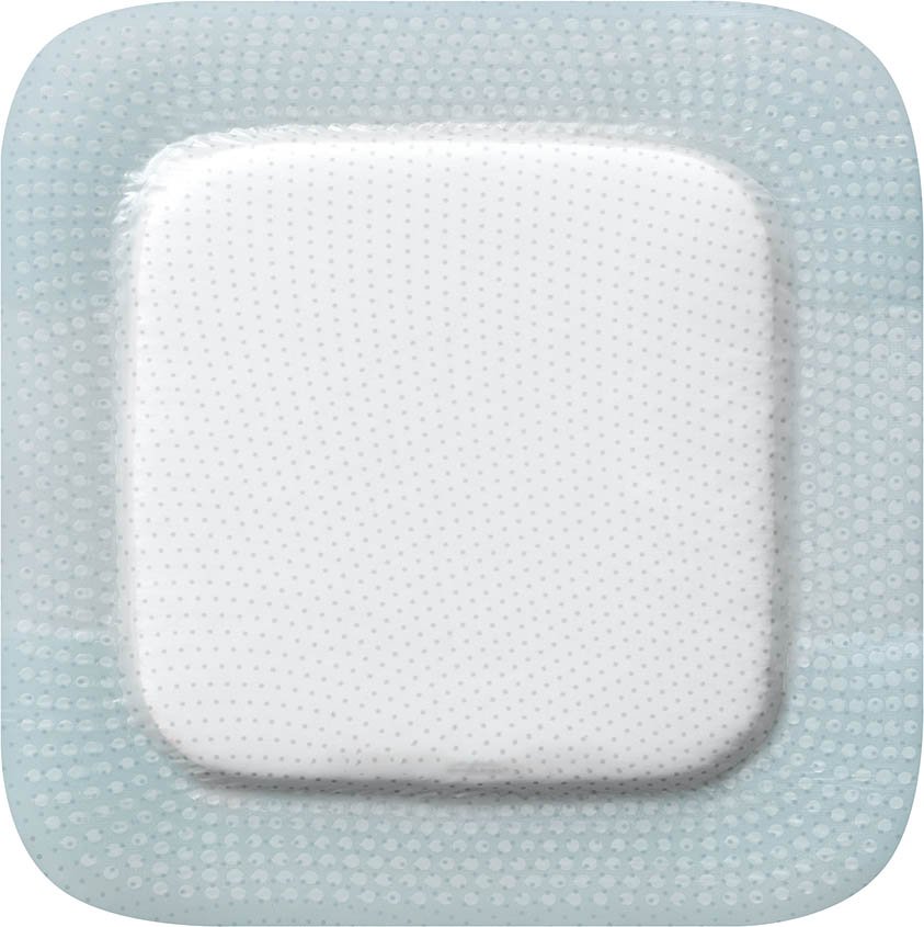 Biatain Silicone Adhesive with Border Silicone Foam Dressing, 3 x 3 Inch