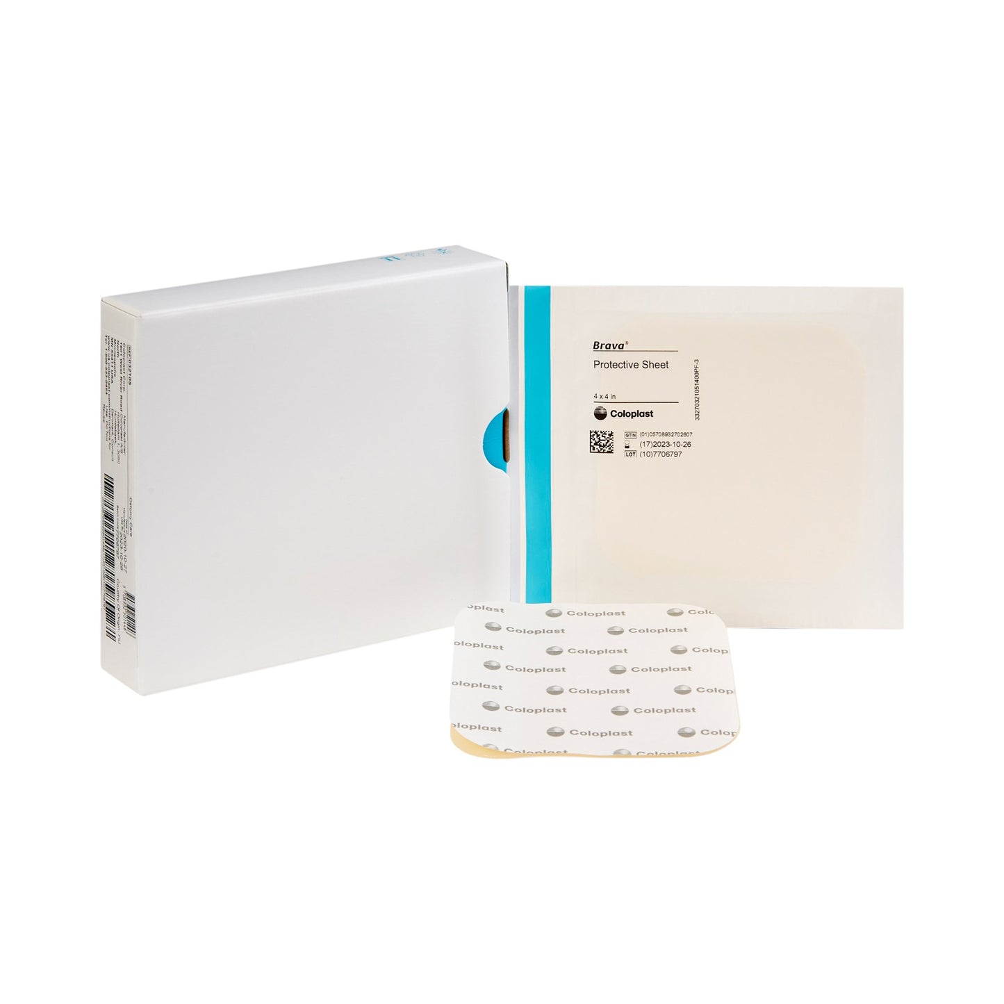 Brava Stoma Skin Protective Sheet, 4 x 4 Inch