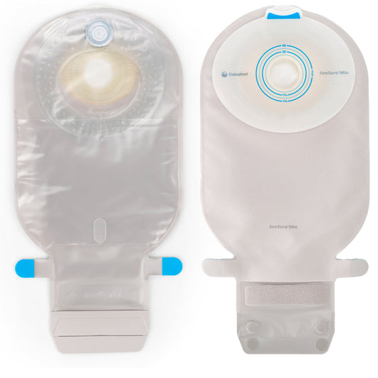 SenSura Mio Flat 1-Piece Transparent Ostomy Pouch, 25 mm Stoma