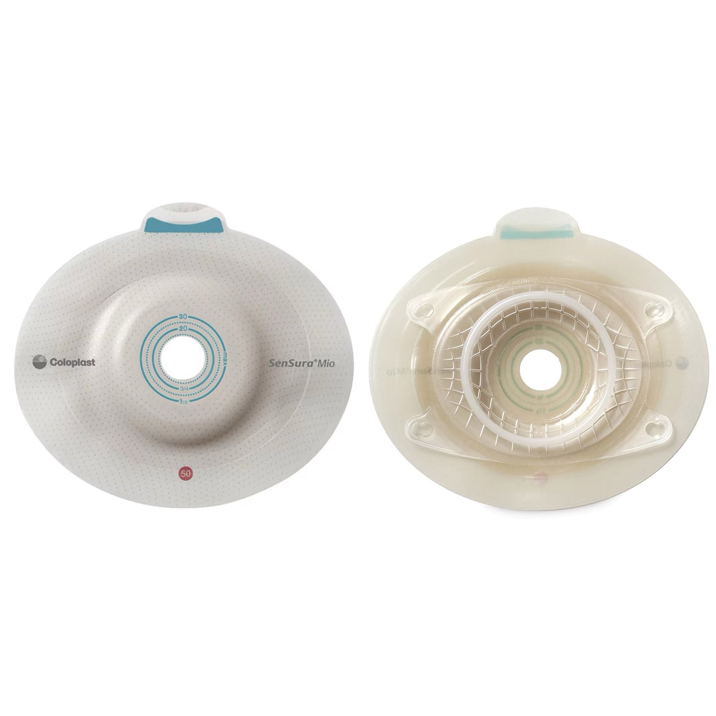 SenSura Mio Click Convex Light Ostomy Barrier, 31 mm Stoma Opening, Blue Match