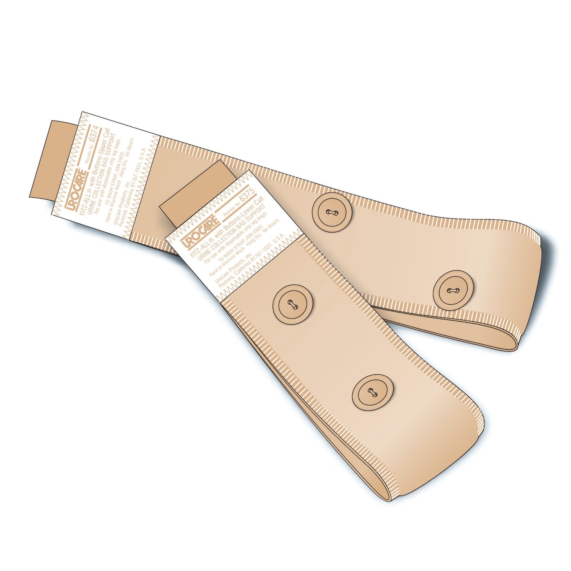 Fitz-All Fabric Leg Straps with Buttons
