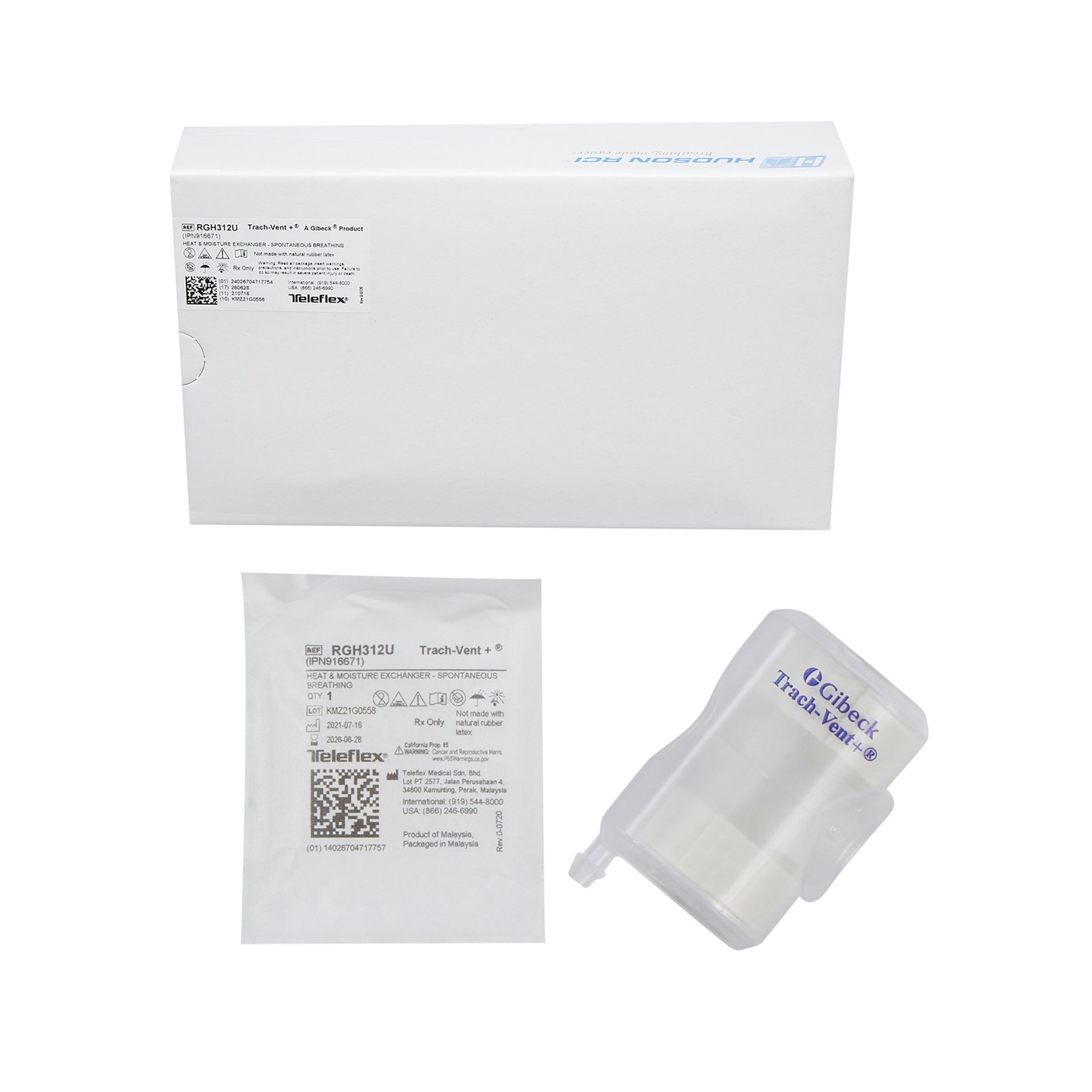 Gibeck Trach-Vent+ Heat and Moisture Exchanger