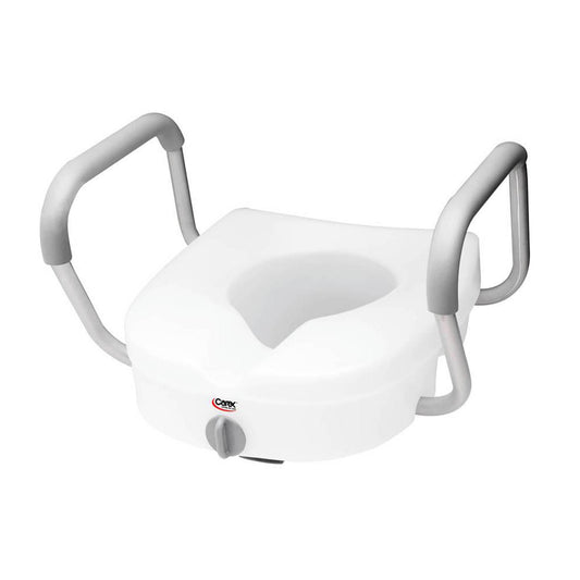 Carex E-Z Lock™ Raised Toilet Seat with Armrests