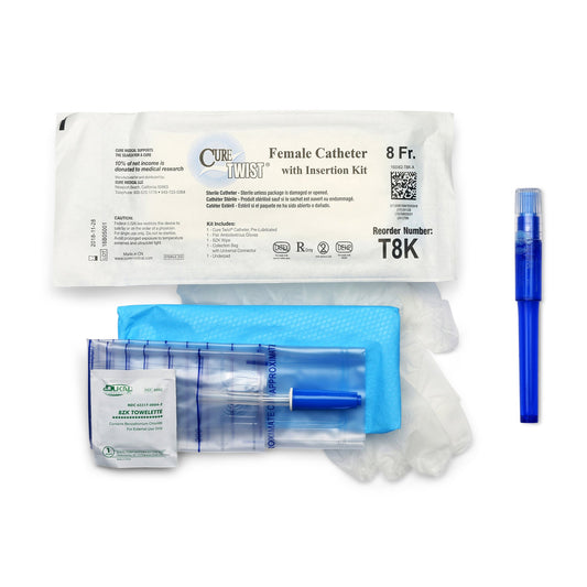 Cure Twist Intermittent Catheter Kit, 8 Fr.
