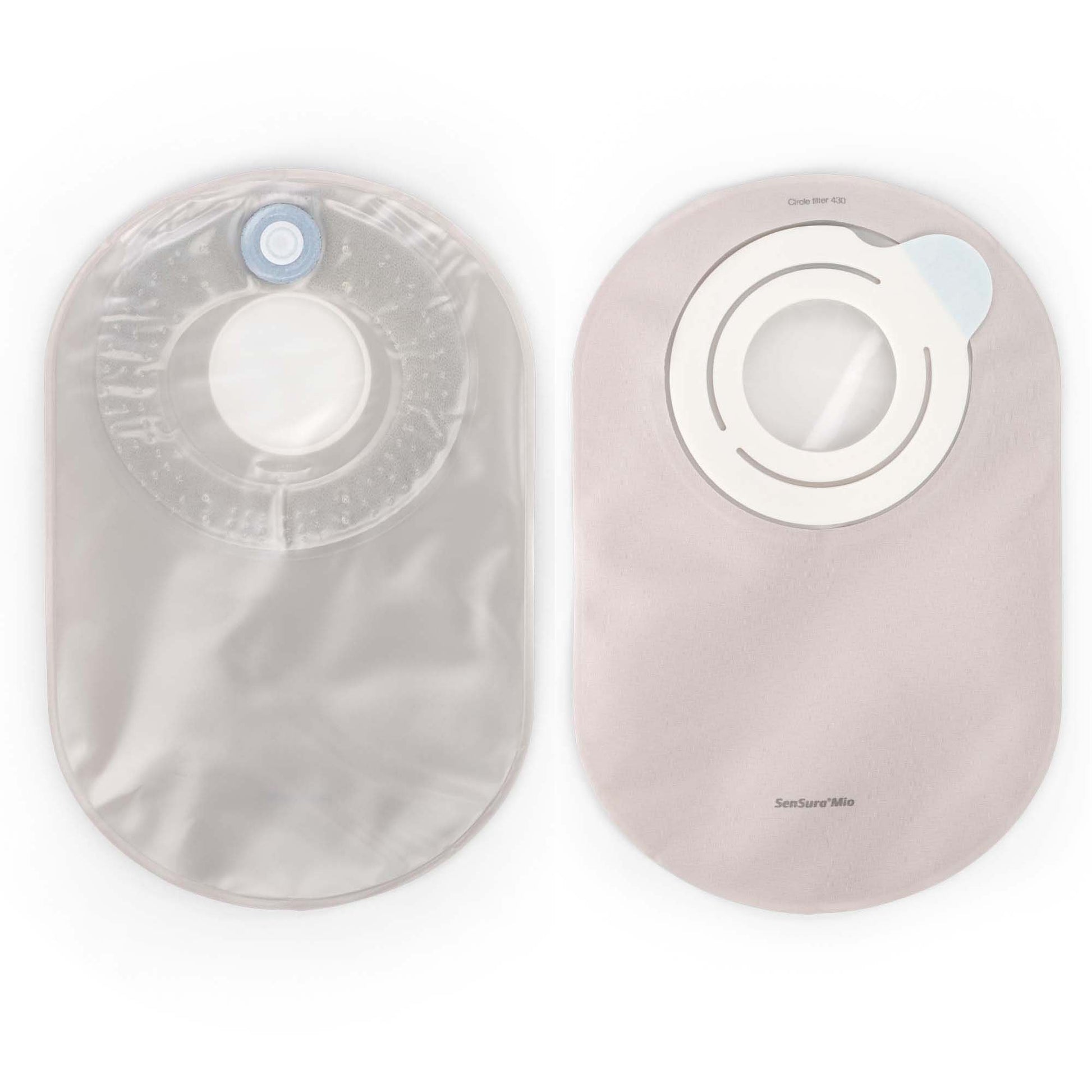 SenSura Mio Flex Two-Piece Transparent Ostomy Pouch, Green Match
