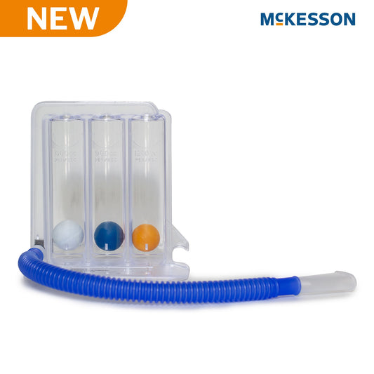 Tri Flow Rate Incentive Spirometer McKesson LUMEON™ Universal 600 to 1200 mL Without One Way Valve