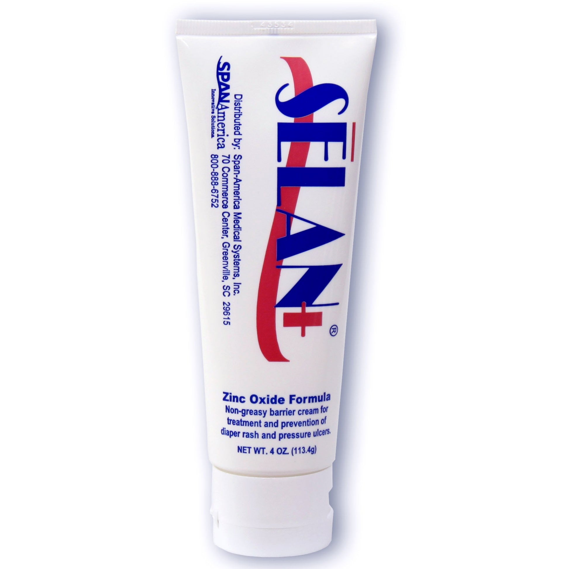 Selan+ Zing Oxide Barrier Cream and Lotion, 4 oz. Tube