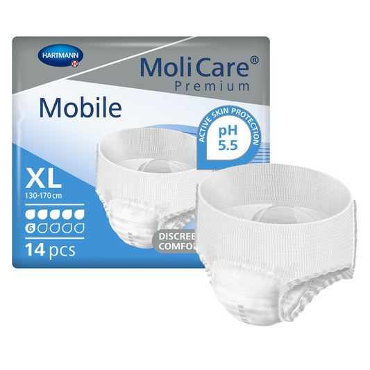 MoliCare Premium Mobile 6 Drop Absorbency Incontinence Underwear, Extra Large