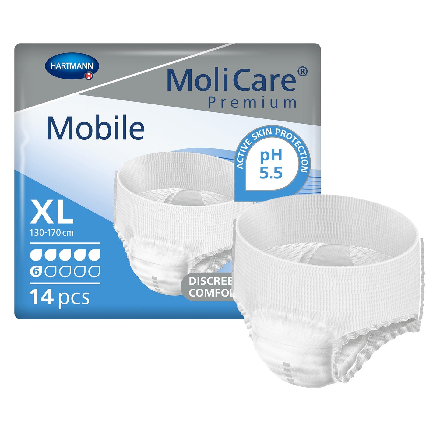 MoliCare Premium Mobile 6 Drop Absorbency Incontinence Underwear, Extra Large