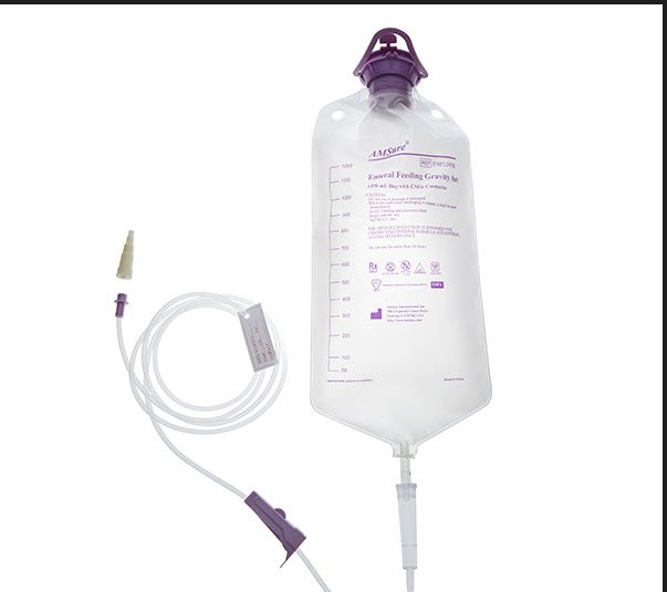 ALCOR AMSure Gravity Feeding Bag Set, 1200 mL
