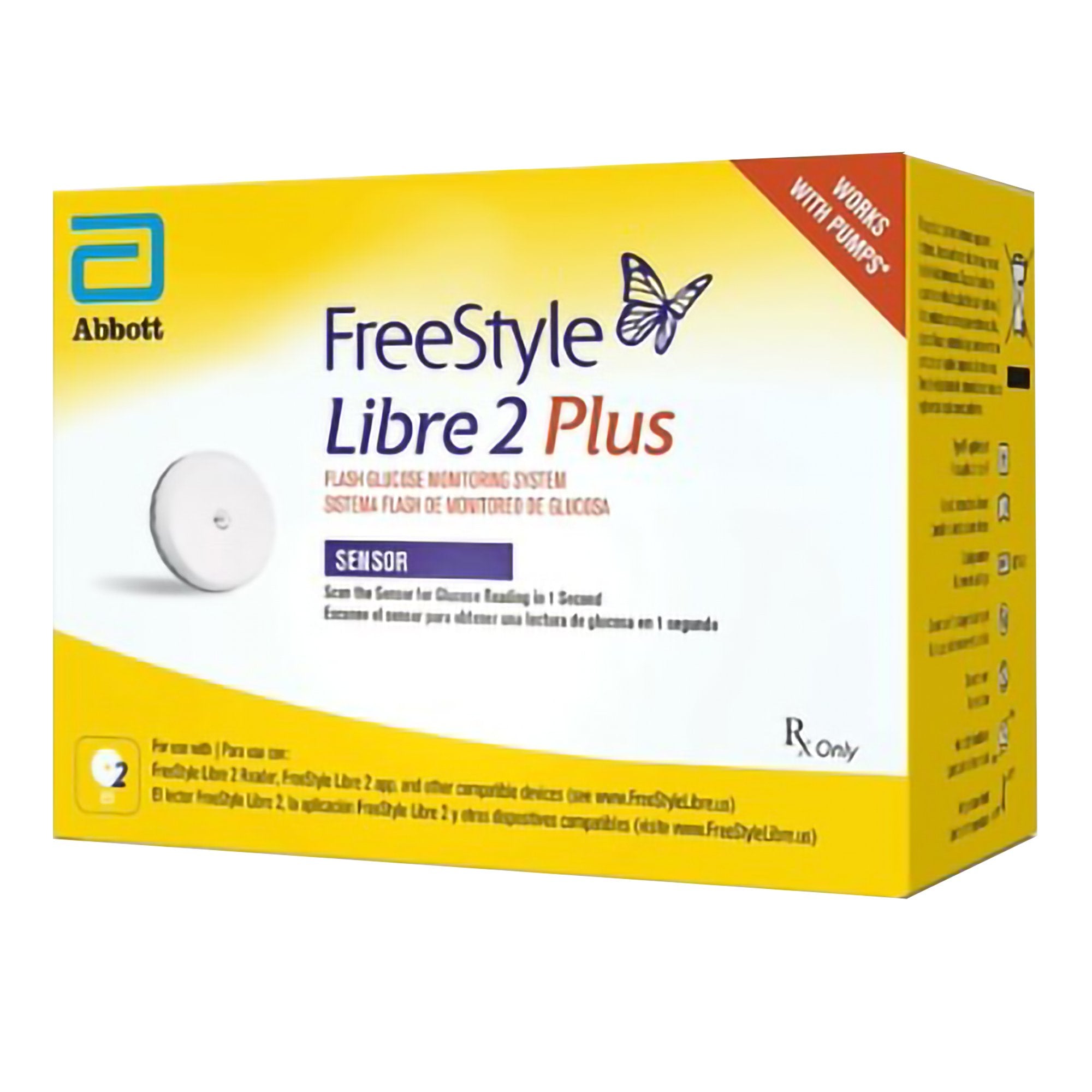 Glucose Meter Sensor Freestyle Libre 2 Plus 1 Minute 15 Days No Coding ...