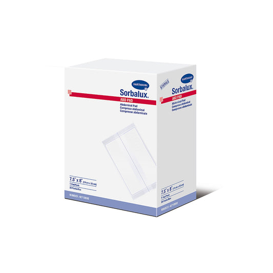 Sorbalux ABD Sterile Abdominal Pad, 7-1/2 x 8 Inch, 1-Ply