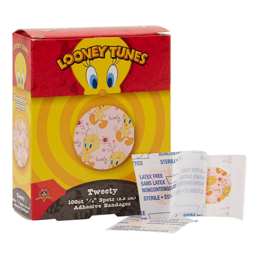 Looney Tunes™ Stat Strip Adhesive Spot Bandage, 7/8-Inch Round