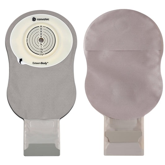 Ostomy Pouch Esteem Body™ One-Piece System 11 Inch Length Convex, Trim To Fit 10 to 45 mm Stoma Drainable
