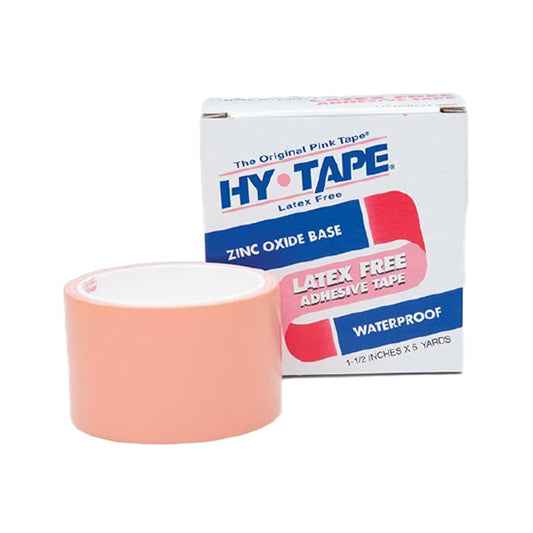 Hy-Tape Zinc Oxide Adhesive Medical Tape, 1.5 Inch x 5 Yard, Pink