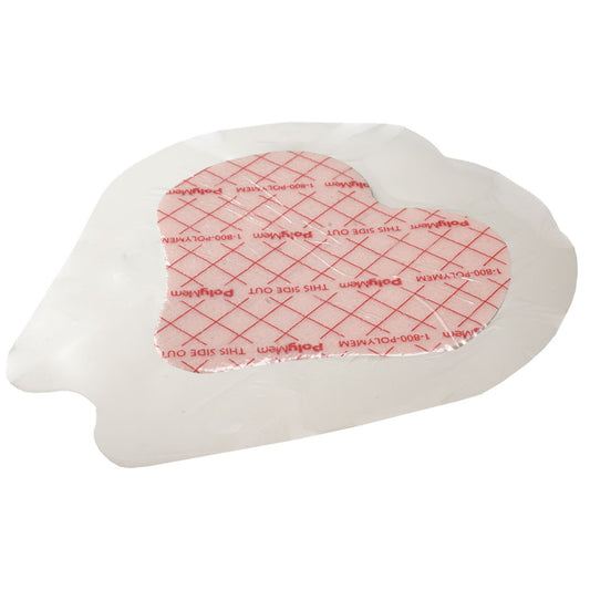 Foam Dressing PolyMem 7-1/5 X 7-4/5 Inch With Border Film Backing Silicone Adhesive Sacral Sterile
