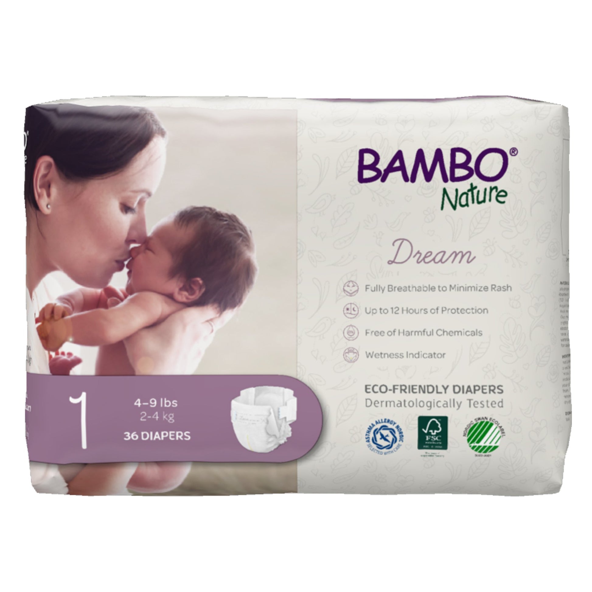 Bambo Nature Diaper, Size 1
