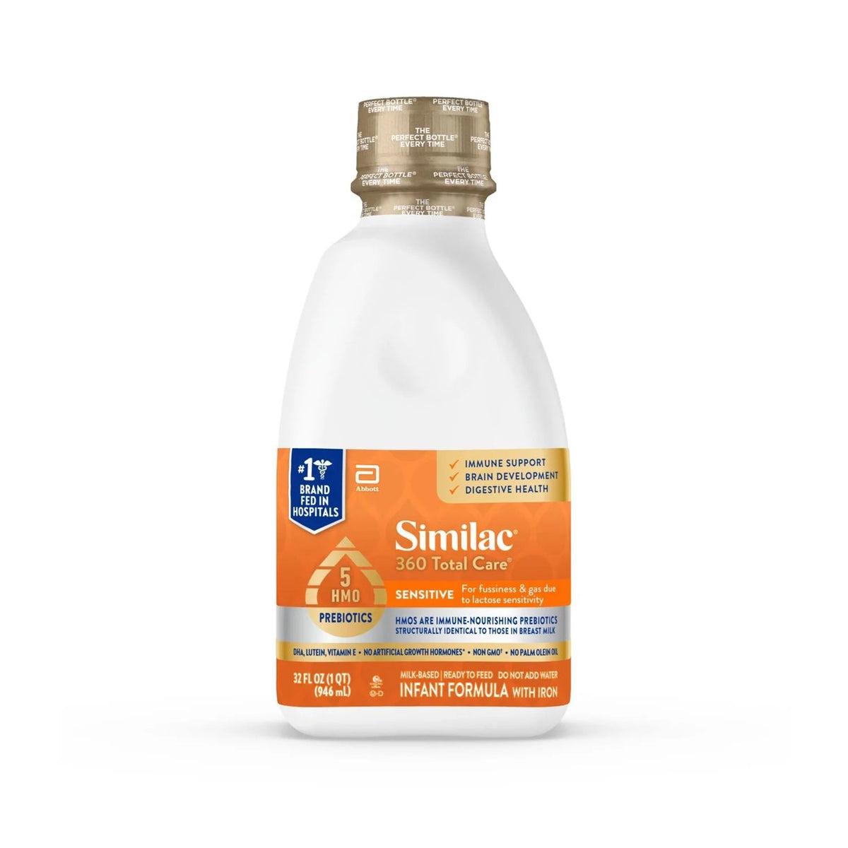 Infant Formula Similac 360 Total Care Sensitive Unflavored 32 oz. Bott ...